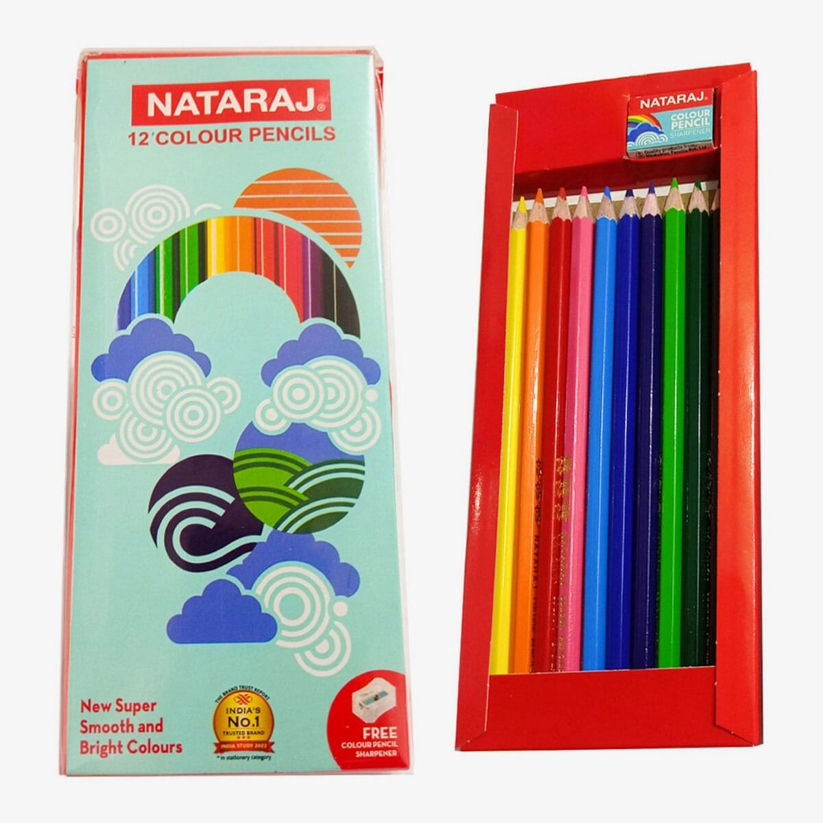 Nataraj Long 12 Colour Pencils (Pack Of 12 Pcs)