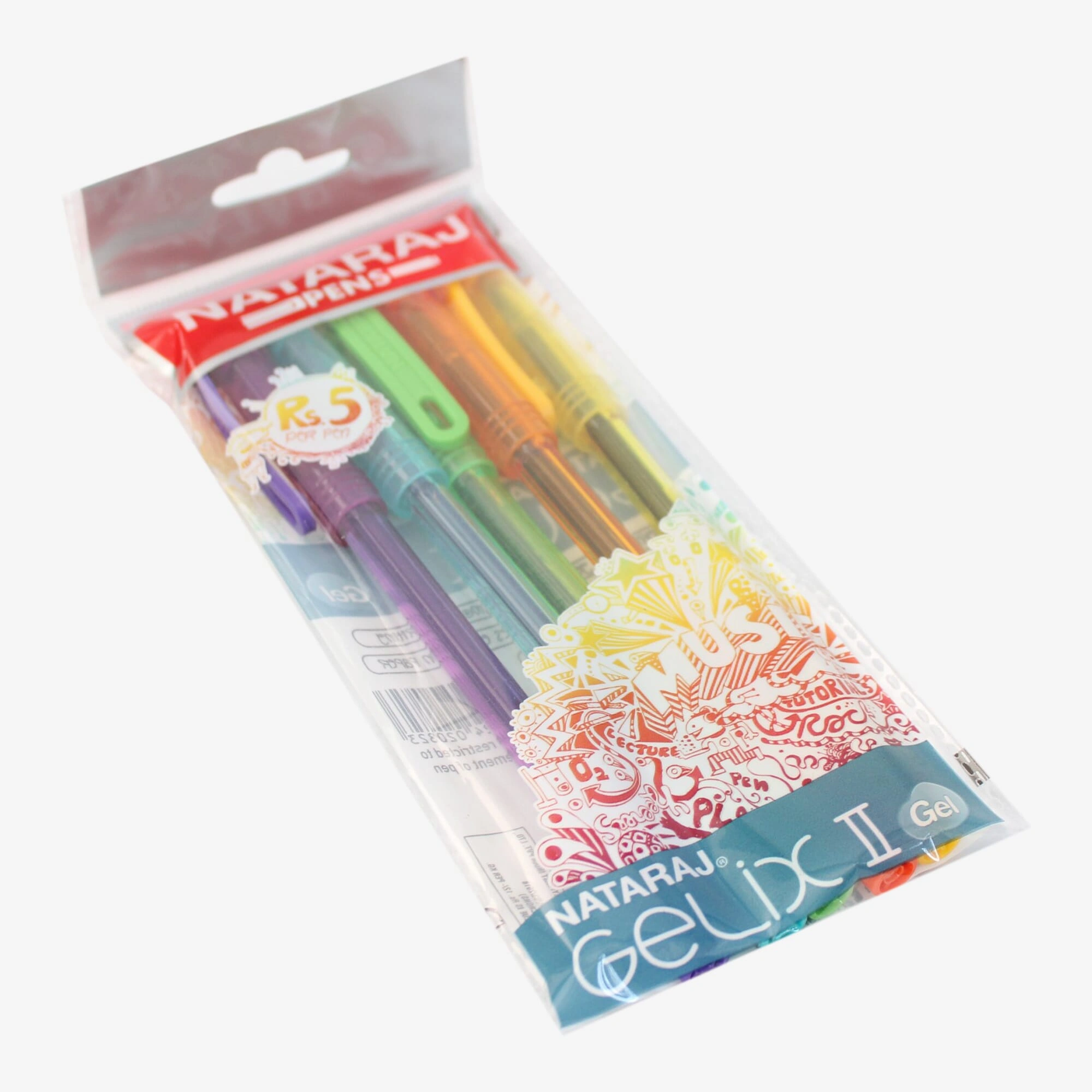 Blue Nataraj Gelidict Ii Gel Pen 5 Pcs